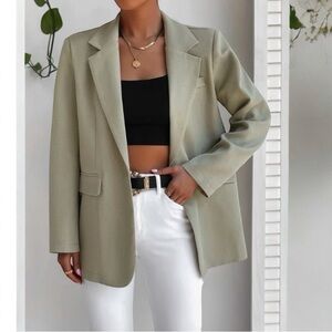 Zara Women’s Sage Green Single Button Blazer Size XS